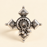 Chandrika Oxidised Statement Ring