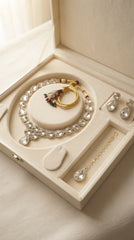 Premium Crystal Teardrop Necklace Set for Women | Silver Finish Adjustable Necklace with Earrings & Maang Tikka