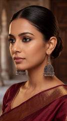 Elira Oxidised Mini Jhumkas
