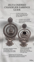 Royal Chandbali Oxidised Jhumka Earrings