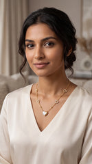 Zelya Eternal Heart Anti-Tarnish Necklace | Gold Heart Charm Necklace