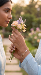 Zelya Crystal Tulip Vine Bracelet | Luxury Gold Floral Bracelet for Women