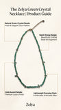 Zelya Emerald Aura Natural Stone Necklace | Green Crystal Beaded Necklace