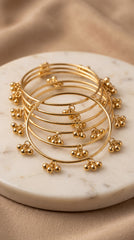 Zelya Kashmiri Ghungroo Gold Bangle Set (8 Pieces) | Traditional Ethnic Bangles