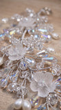 Zelya Crystal Floral Bridal Hair Tiara for Women | Handmade Wedding Hair Vine