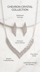 Diamond Finish Necklace Set with Earrings