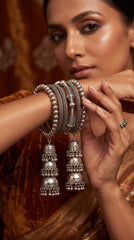 Velora Oxidised Tassel Bracelet