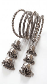 Velora Oxidised Tassel Bracelet