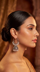 Midnight oxidised Jhumkas