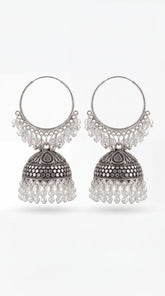 Midnight oxidised Jhumkas
