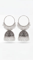 Midnight oxidised Jhumkas