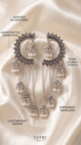 Zephyra Oxidised Chandbali Jhumkas