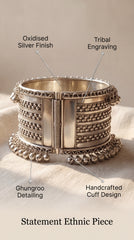 Premium Oxidised Statement Bracelet