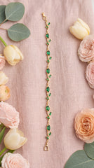 Emerald Tulip Charm Bracelet