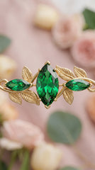 Emerald Tulip Charm Bracelet