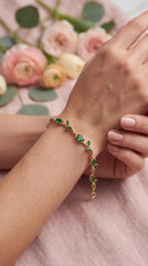 Emerald Tulip Charm Bracelet