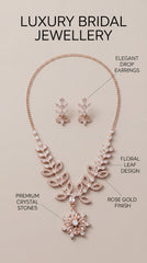 Rosé Bloom Crystal Necklace Set