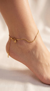 Luna Drop Gold Anklet