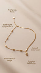Aurielle Gold Minimal Anklet