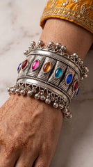 Velmira Gemstone Oxidised Bracelet