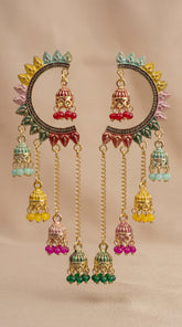 Vaelora Oxidised Tassel Earrings