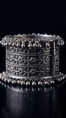Classic Oxidised Wide Bracelet