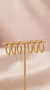 Gold Hoop Earrings Set of 3