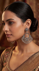 Afiya Oxidised Jhumkas