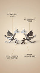 Brass Bird Earrings