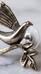 Brass Bird Earrings