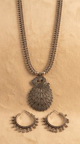 Oxidised Necklace & Jhumka Set