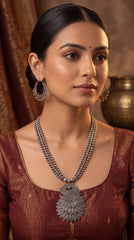 Oxidised Necklace & Jhumka Set