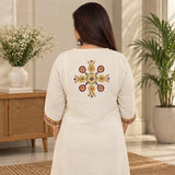 Ivory Embroidered White Taj Kurta Pant Set