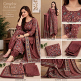 Maroon Floral Printed Kurta Set with Patiala Pants & Dupatta