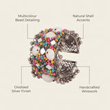 Rangoli Mosaic Shell Bead Bracelet