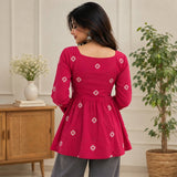 Rani Bloom Printed Short Kurti