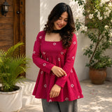 Rani Bloom Printed Short Kurti
