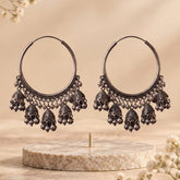 Moonlight Oxidised Jhumkas