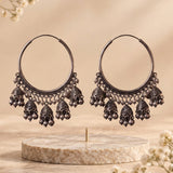 Moonlight Oxidised Jhumkas