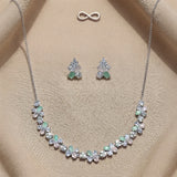 Delicate Pastel Crystal Necklace Set with Earrings