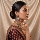 Zephyra Oxidised Chandbali Jhumkas
