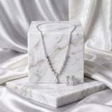 Zelya Crystal Floral Necklace & Earrings Set | Silver-Tone Bridal Jewelry Set
