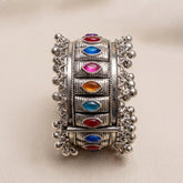 Velmira Gemstone Oxidised Bracelet