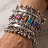 Velmira Gemstone Oxidised Bracelet