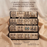 Set of 16 Oxidized Designer Earrings with Premium Folding Jewelry Box | Zelya