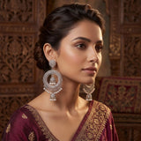 Royal Filigree Pearl Jhumka Oxidised Earrings