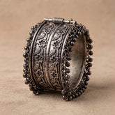 Vintage Oxidised Ghungroo Cuff Bracelet