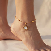Celestia Pearl Charm Anklet