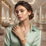 Butterfly Crystal 4-Piece Gold Jewellery Gift Set | Necklace, Bracelet, Ring & Stud Earrings