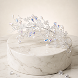 Zelya Crystal Floral Bridal Hair Tiara for Women | Handmade Wedding Hair Vine